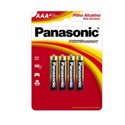 Pilha AAA Alcalina c/4 Panasonic